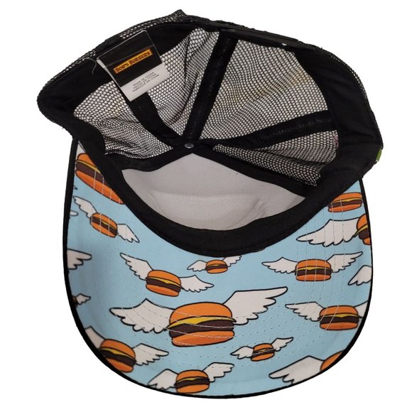 Bob's Burgers Black Adjustable Hamburger Baseball Dad Cap Embroidered Logo O/S - Picture 2 of 7